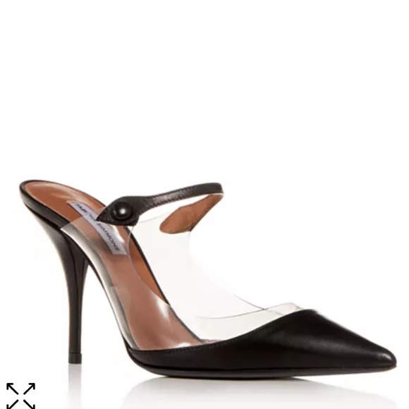 Tabitha Simmons Women's Allie Clear High-Heel Mules 8 - Picture 1 of 6